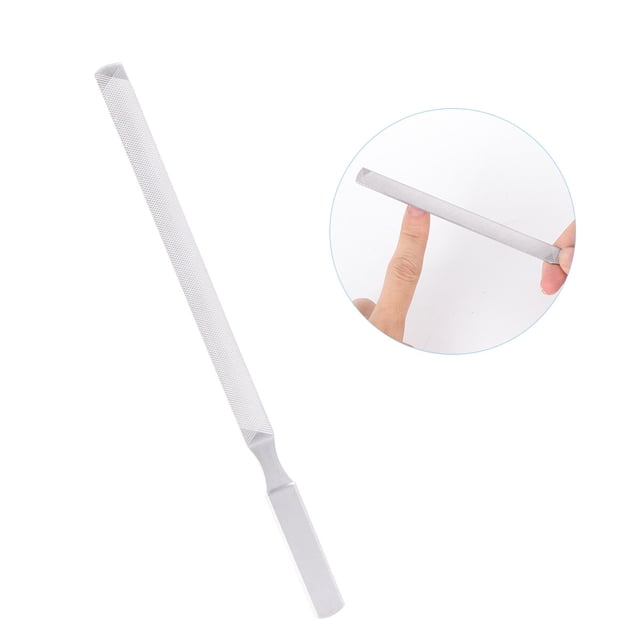 GOOHOCHY Finger Nail Buffer Double Side Nail File Stainless Steel Filing Polishing Cleaning For Salon Use 1Pcs 18Cm