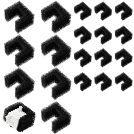 20 Pack Foam Filters Compatible with Petsafe Viva 64oz & 140oz | Black U-shaped Filters, High-density PU Foam, Debris Removal, Pump Protection, Pet Fountain Sponge Filters Replacement