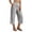 *Gray, variant on ClodeEU Women's High Waisted Cropped Wide Leg Linen Pants, Elastic Waist Casual Summer Trousers with Pockets Black,Women's Plus L