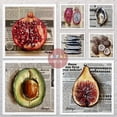thumbnail image 2 of Pintura al óleo de frutas y verduras, póster artístico de periódico, impresión en lienzo, decoración artística de frutas, decoración estética para cocina y comedor, 2 of 5