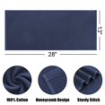 thumbnail image 2 of Toallas de cocina Kitinjoy Waffle Weave, 100% algodón, paquete de 4 unidades, azul marino, 2 of 7