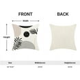 thumbnail image 5 of Boho Summer Pillow Covers 20 x 20 Inch, Black White Beige Leaf Decor Throw Pillows for Couch Bed, Modern Abstract Plant Outdoor Farmhouse Decorative Pillowcase Linen Cushion Cover Set of 2, 5 of 6