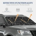 thumbnail image 4 of Balery 2 Piece Black Scientific Car Windshield Sun Shade|Foldable Front Windshield Shade for Car Front Window for Most Sedans SUV Truck-Medium, 4 of 7
