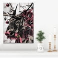 thumbnail image 2 of Black and Pink Christmas Reindeer Rectangular Wall Art Decor 20" x 16", 2 of 3