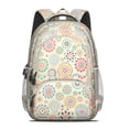 thumbnail image 2 of Boho Bohemia Flower Backpack for School,Cute School Bag,Schoolbag with Adjustable Shoulder Straps & Padded Back,16.9 Inch, 2 of 5