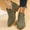 Green, variant on Viluyesy Womens Booties, Low Heels Pointed Toe Fashion Hollow Out Slip-On Ankle Boots Coffee US6
