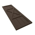 thumbnail image 6 of Ekena Millwork 12"W x 77"H True Fit PVC Center X-Board Farmhouse Fixed Mount Shutters, Raisin Brown (Per Pair - Hardware Not Included), 6 of 7