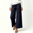 thumbnail image 2 of Edvintorg Sweats for Women Loose Casual Elastic Waisted Wide Leg Jogger Solid Color Athletic Pant with Pocket Plus Size Women Clothing Navy S-3XL, 2 of 8