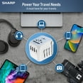 thumbnail image 6 of SHARP Universal Travel Adapter International Wall Charger Worldwide AC Plug Adaptor with 3 USB-A and 1 USB Type-C for USA EU UK AUS (White), 6 of 9