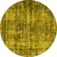 thumbnail image 1 of Ahgly Company Indoor Round Oriental Yellow Industrial Area Rugs, 3' Round, 1 of 4