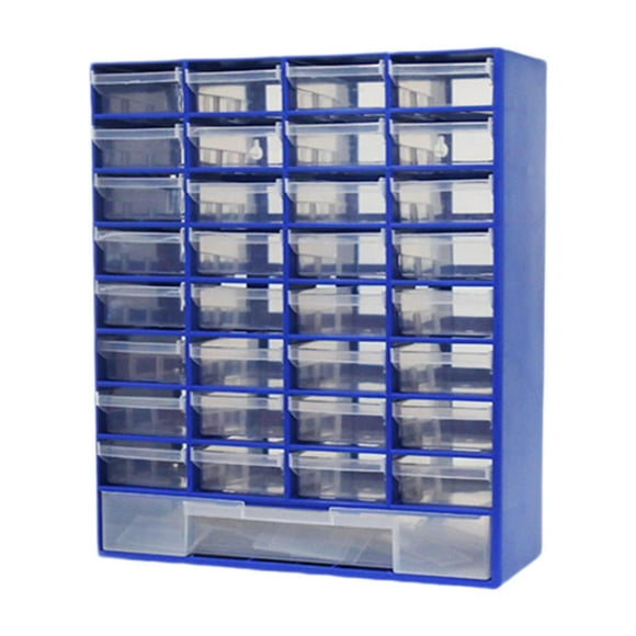 Xingzhi Drawer Storage Cabinet Organizer Nuts Screws Items Black Organization Small Garage Blue 30x13.1x40.8cm