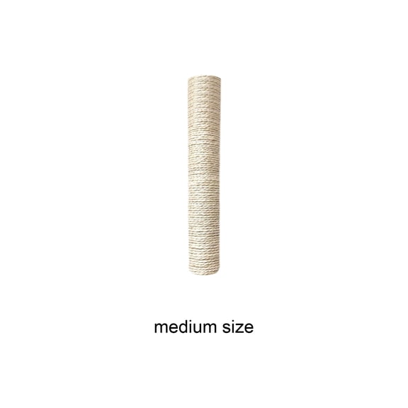 Cat Scratching Post Replacement Sisal Pole with M8 Screws, Natural Abrasion‑Resistant Sisal Rope, DIY Repair Spare Part for Indoor Cat Tree Tower and Kitten Furniture
