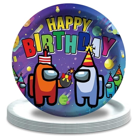 Birthday Decorations Plates Party Supplies Tableware Disposable Dinnerware