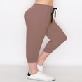 thumbnail image 3 of Women‘s Capri Jogger Lightweight Sweatpants with Pork Chop Pockets Black S, 3 of 5