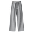 thumbnail image 7 of Ayolanni Pants for Women High Waist Solid Lightweight Stretch Straight Leg Pants Loose Drawstring Ladies Casual Blue Trousers M, 7 of 7
