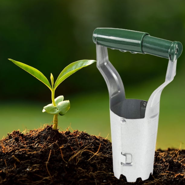 Planteur à Bulbes Avec Long Manche Et Pédale - Outil Jardin Pour Creuser Des Trous, Transplanter, Fleurs (diam. 8cm)