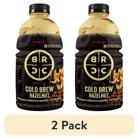 (2 pack) Black Rifle Coffee Company Hazelnut Cold Brew Coffee, Multi-Serve Concentrate, 32 oz