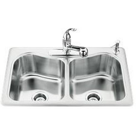 Kohler Staccato Top Mount Double Bowl Kitchen Sink With