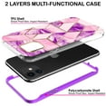 thumbnail image 2 of iPhone 11 2019 6.1 Inch A2111 A2223 A2221 Lightweight Slim Embedded Print Soft Silicone Durable Cover - Purple Marble, 2 of 5