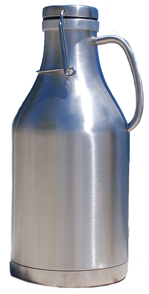 Stainless Steel 2 Liter Flip Top Growler (Double Walled)