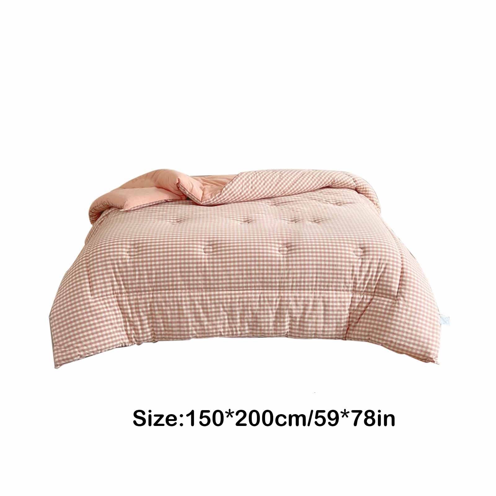 Thickened Spring & Fall Quilt - Warm Seasons Bedding, 59" x 78" - Soft, Cozy & Easy Care - Available in Blue, Khaki, Pink, Green, Yellow - 1PC