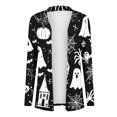 thumbnail image 3 of Womens Halloween Cardigan Casual Lightweight Long Sleeve Open Front Cardigans with Funny Print Fall Winter Holiday Party Outerwear, 3 of 7