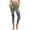 Bohemian Flower Green Blue, variant on Marble Blue Leggings with Pockets for Women Workout Tights Compression Leggings High Waisted Butt Lifting Printed Leggings Full Length Womens Leggings, XXL