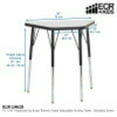 thumbnail image 2 of ECR4Kids 18in x 30in Trapezoid Dry-Erase Thermo-Fused Adjustable Activity Table Black/Black - Standard Swivel, 2 of 2
