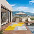 thumbnail image 2 of Yellow Abstract Outdoor Rug 6x9 Ft, Non Slip Washable Area Rug, Grey Geometric Oil Painting Vintage Gradient Patio Rugs Carpet Runner, Large Floor Mat for Indoor/Outdoor Deck Porch Camping, 2 of 8