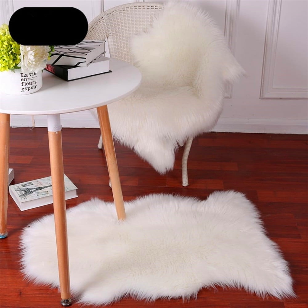 Rugs Bedroom Furry Carpet Bedside Faux Sheepskin Area Rugs