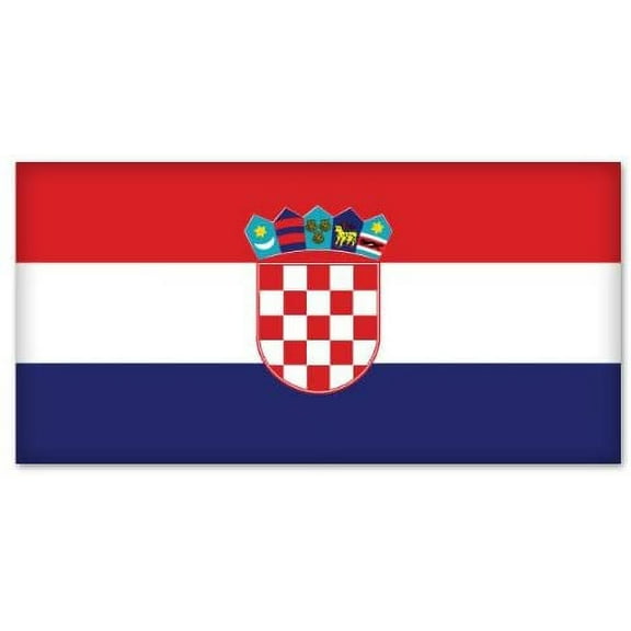 Croatia Croatian Flag car bumper sticker 5" x 3"