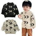 thumbnail image 3 of Chenyin Newborn Baby Knitted Cardigan for Girls Boys Fall Winter Buttons Sweater Printed Knit Jacket for 3 Months-3 Years, 3 of 8