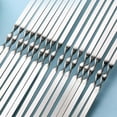 thumbnail image 3 of 50 X Metal Skewers 35Cm Barbecue Bbq Meat Vegetable Kebab Shish Kitchen, 3 of 6