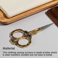 thumbnail image 3 of Moyic Tijeras para coser ropa, estilo europeo, punto de cruz, costura, bordado, patrón de flores, aleación, artesanía profesional a medida Artesanía Oro Moyic HA066269-01, 3 of 6