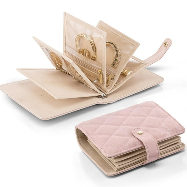 Estuche organizador de joyas Vlando Travel Sand Pink para mujer
