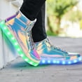 thumbnail image 6 of Light Up Shoes Men Women LED Shoes High Top Adult Light Up Sneakers Glow in The Dark Shoes with USB Recharging for Dancing Parties, 6 of 7