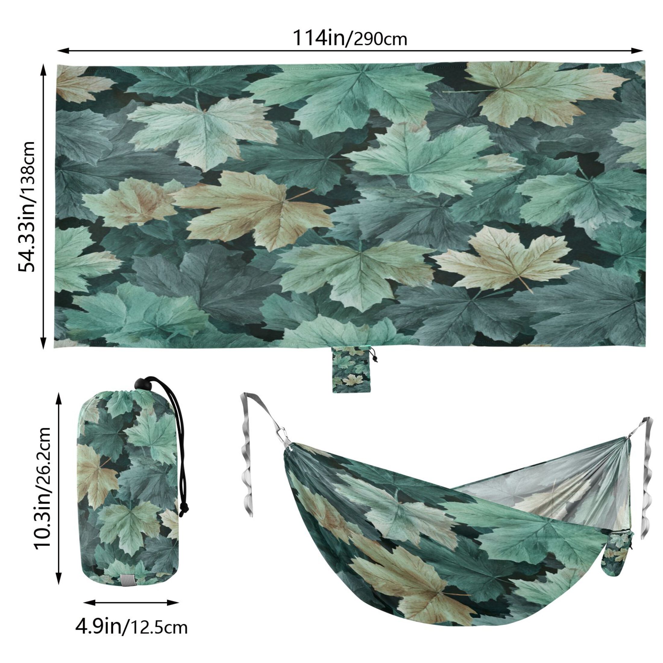 Hammock Camping Hammock Nylon Portable Hammock Travel Camping Hammock Blue Maple Leaf
