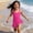 B-Hot Pink, variant on Kids Girls Swimsuit Swimsuit With Shorts Two Piece Set Bikinis Girl Bathing Suits Size 4-5 Years