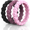 Black, Radiant orchid, Pastel pink, variant on Stars Collection by Rinfit - Silicone Rings for Women - 3 Rings Pack