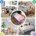 thumbnail image 4 of Pink Floral and Petal Pattern Rectangle Tablecloth 60"x84",Waterproof Polyester Rectangle Table Cloth, Wipeable Spillproof Polyester Tablecloth for Dining, Camping, Indoor and Outdoor, 4 of 5