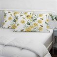 thumbnail image 4 of Yellow Spring Floral Pillow Covers 12"x20", Summer Daisy Botanical Flowers Soft Brushed Microfiber Breathable Throw Pillow Covers, Decorative Pillowcase with Zipper for Couch Sofa Bedroom Living Room, 4 of 9