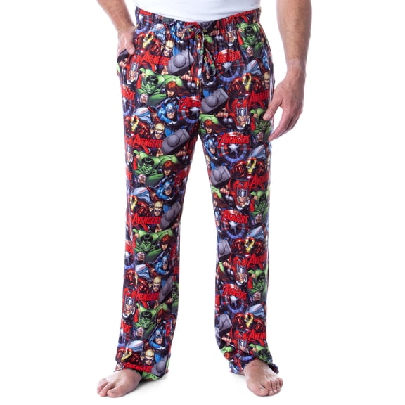 Marvel Mens' Avengers Unite Allover Character Loungewear Pajama Pants