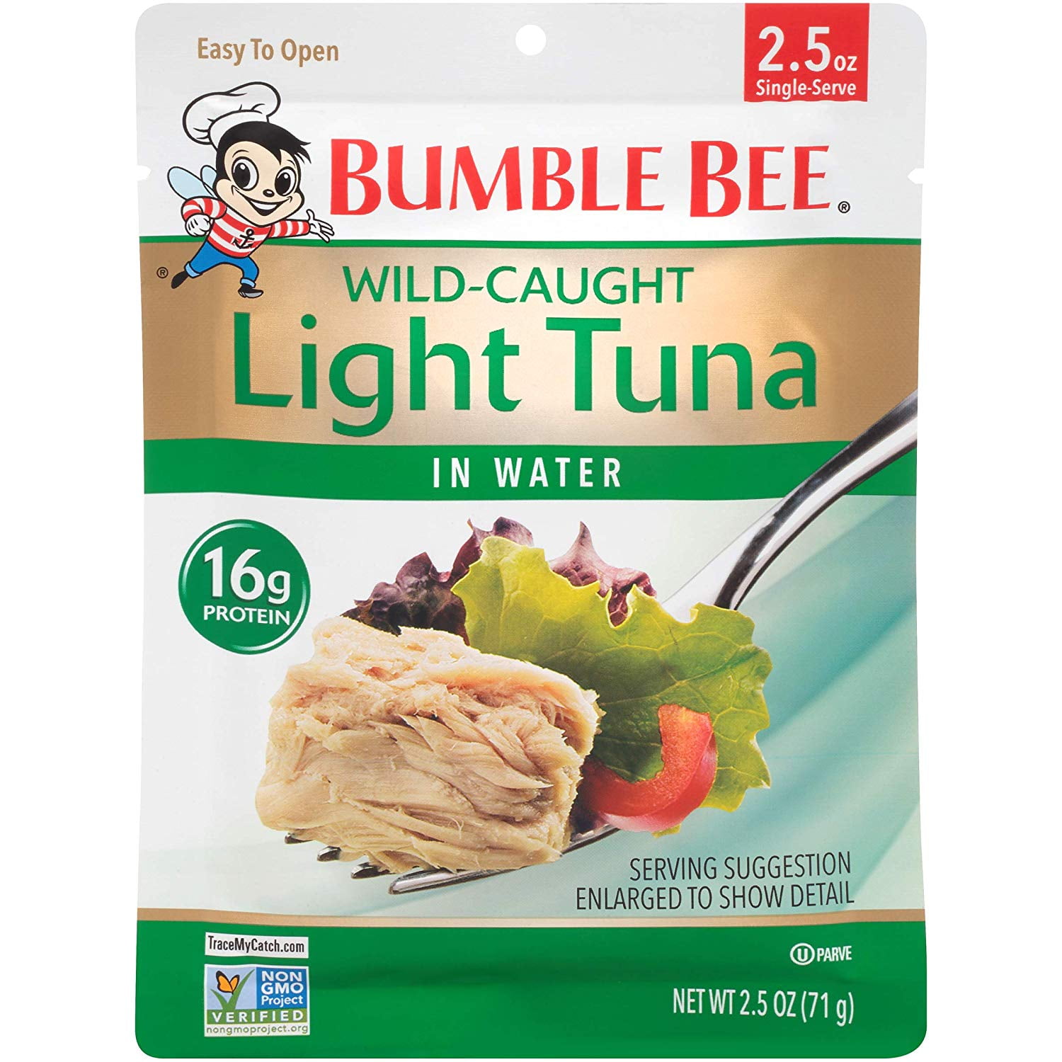 BUMBLE BEE Premium Light Tuna in Water, Ready to Eat Tuna ...