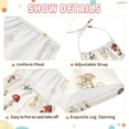 thumbnail image 6 of Girls' Jumpsuits Rompers Summer Casual Sleeveless Rompers With Pockets Spaghetti Strap Romper Watercolor Mushrooms Pattern 4T, 6 of 7