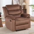 thumbnail image 4 of Bonzy Home Modern Comfort Reclining Chair Breathable Fabric Recliner Chairs, Brown, 4 of 9