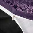 thumbnail image 4 of meiyoeat Vintage Damask Print Duvet Cover Queen For Adults,Gothic Bat Queen Bedding For Men Women, Purple Black,Black Reversible,3-Piece(No Comforter), 4 of 6