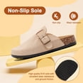 thumbnail image 5 of Lezzglt Kids Suede Clogs with Cork Footbed,Boys Girls Sandals, Adjustable Buckle Slip-On Slippers, Arch Support Mules for Indoor Outdoor, 5 of 6