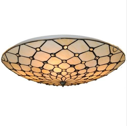 More Change Tiffany Style Ceiling Chandelier Light Flush Mount Lamp Fixtures Stained Glass Decor