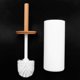 thumbnail image 2 of Bamboo Floor-standing Toilet Brush Set With Base Bathroom Toilet Brush Holder Wc Accessories, 2 of 5