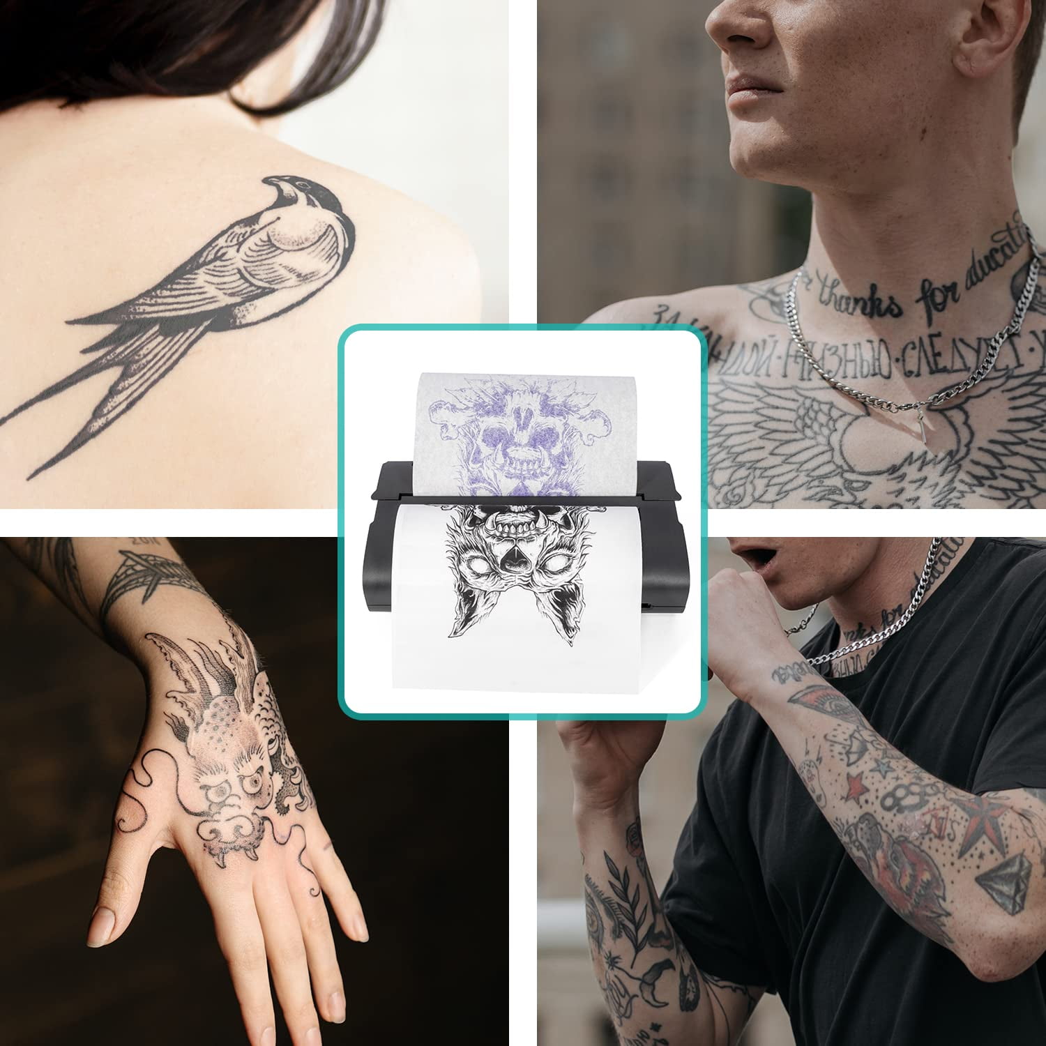 LifeBasis Tattoo Stencil Maker Transfer Machine Thermal Copier With Free  Stencil Paper